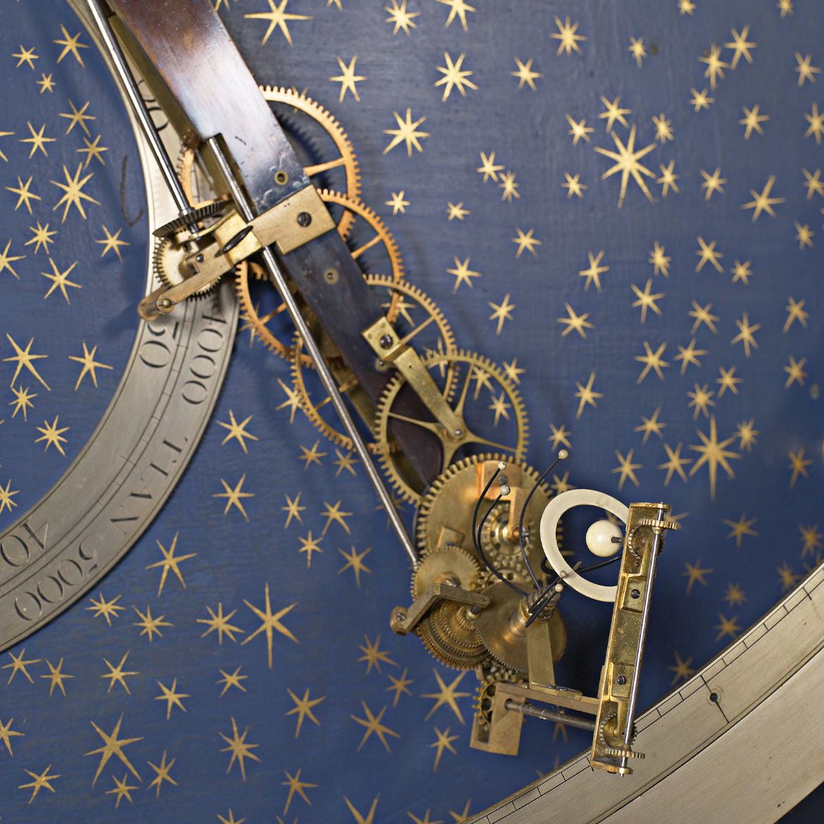 Close up of orrery built by David Rittenhouse in 1770