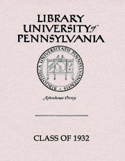 Class of 1932 Book Fund Bookplate.