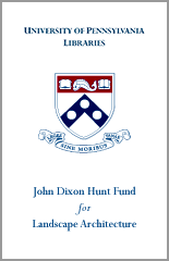 John Dixon Hunt Fund Bookplate.