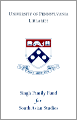 Singh Family Fund for South Asian Studies bookplate.