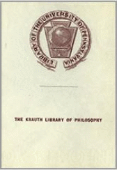 Rev. C.P. Krauth Library Fund bookplate.