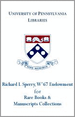 Richard L. Sperry, WG'67, Endowment for Rare Books and Manuscripts Collections bookplate