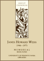 James H. Weiss Memorial Book Fund Plate